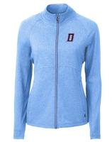 Cutter & Buck Adapt Eco Knit Heather Recycled Womens Full Zip